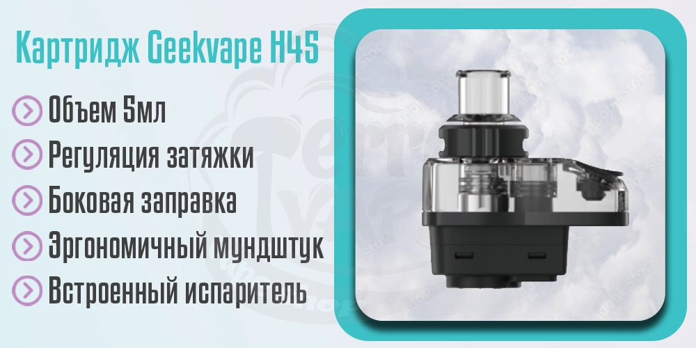 Характеристики картриджа Geekvape H45